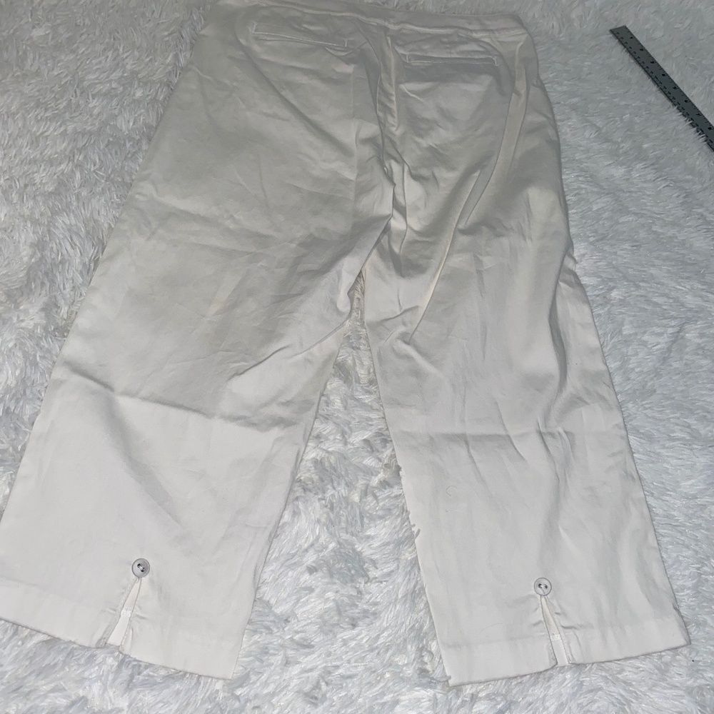 Excellent Condition Coldwater Creek Capris White Sz6 - Picture 3 of 6